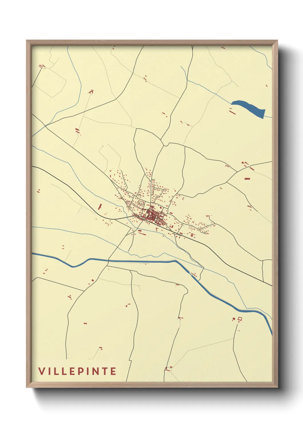 Une affiche de carte sur Villepinte