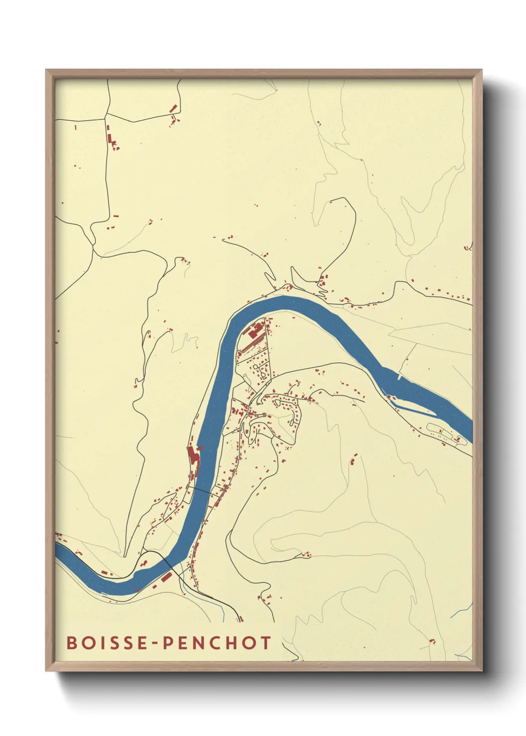 Une affiche de carte sur Boisse-Penchot