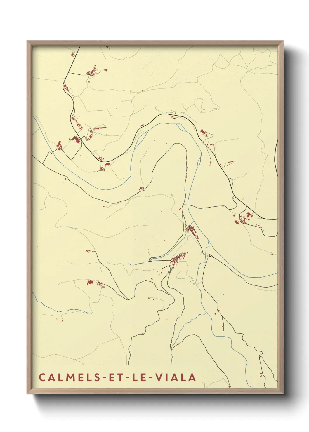 Une affiche de carte sur Calmels-et-le-Viala