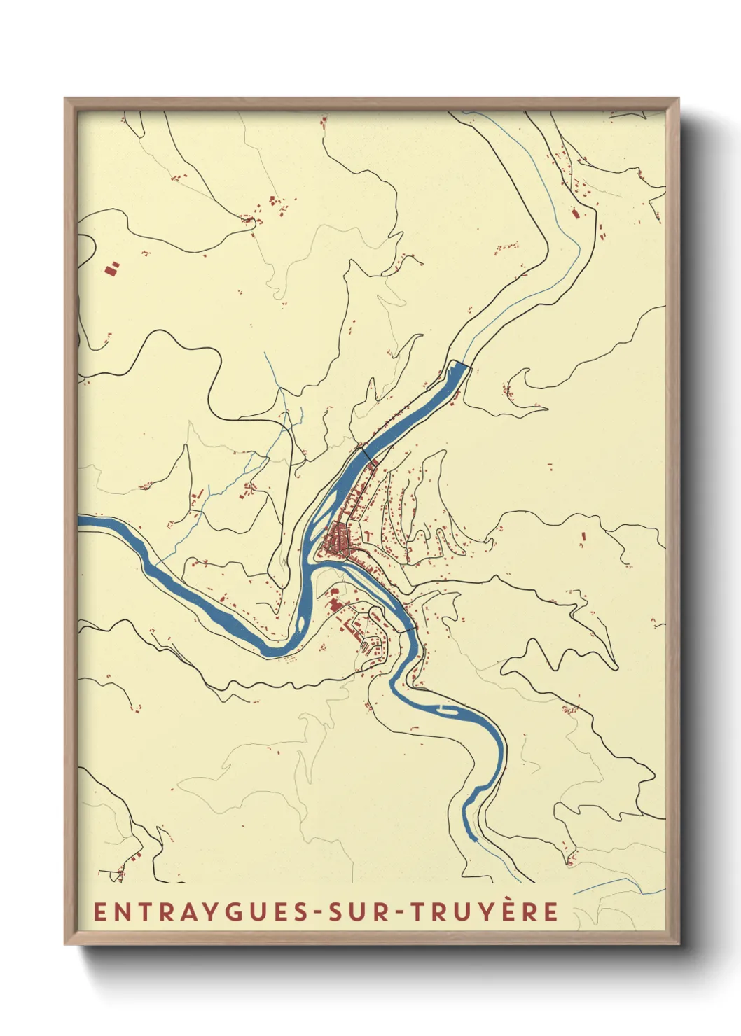 Un poster carteEntraygues-sur-Truyère