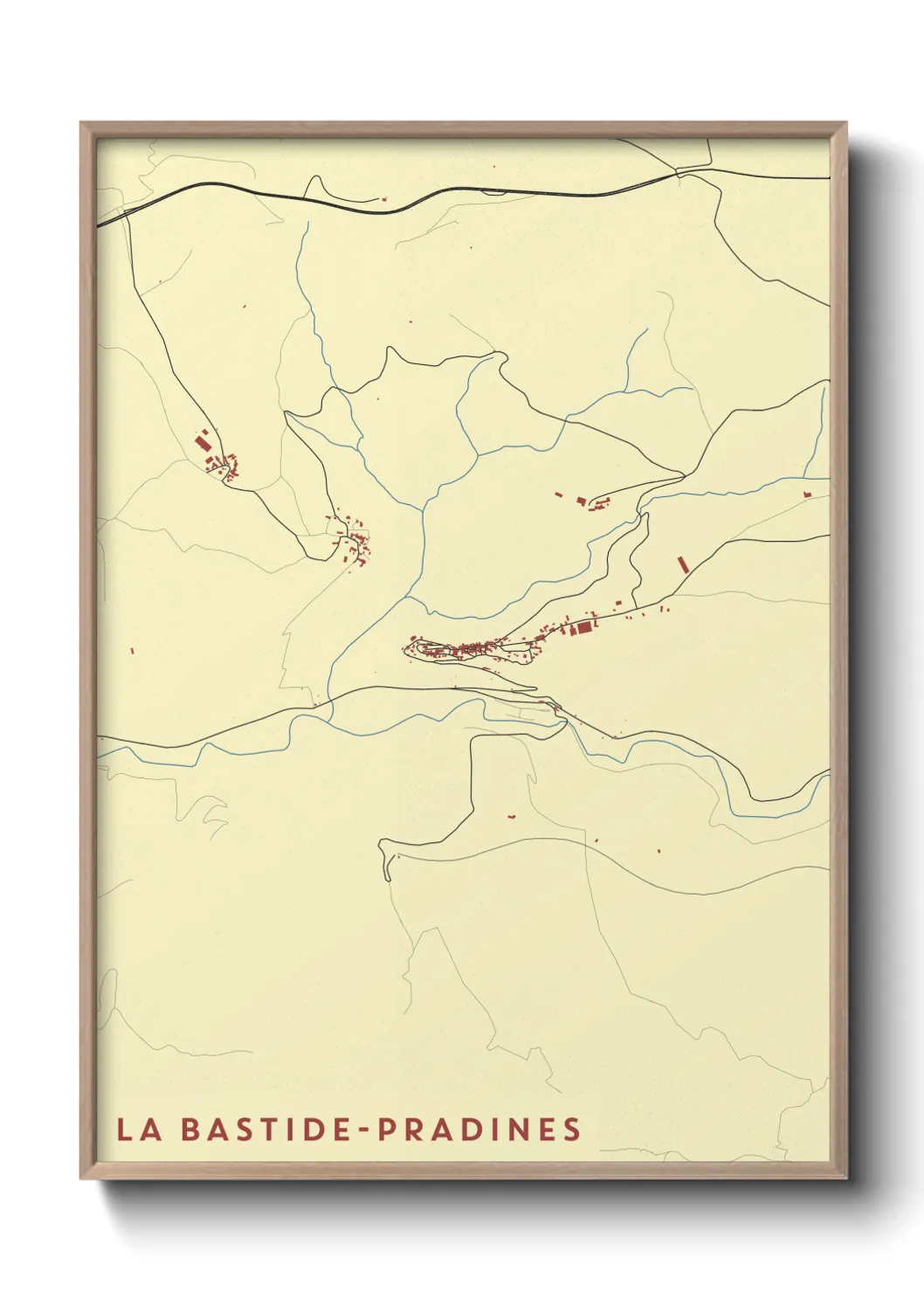 Un poster carteLa Bastide-Pradines