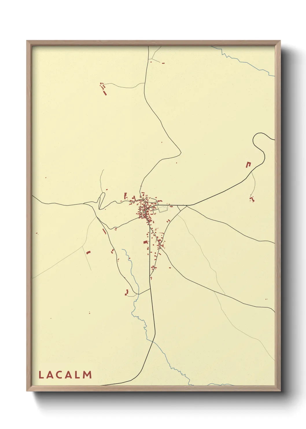 Une affiche de carte sur Lacalm