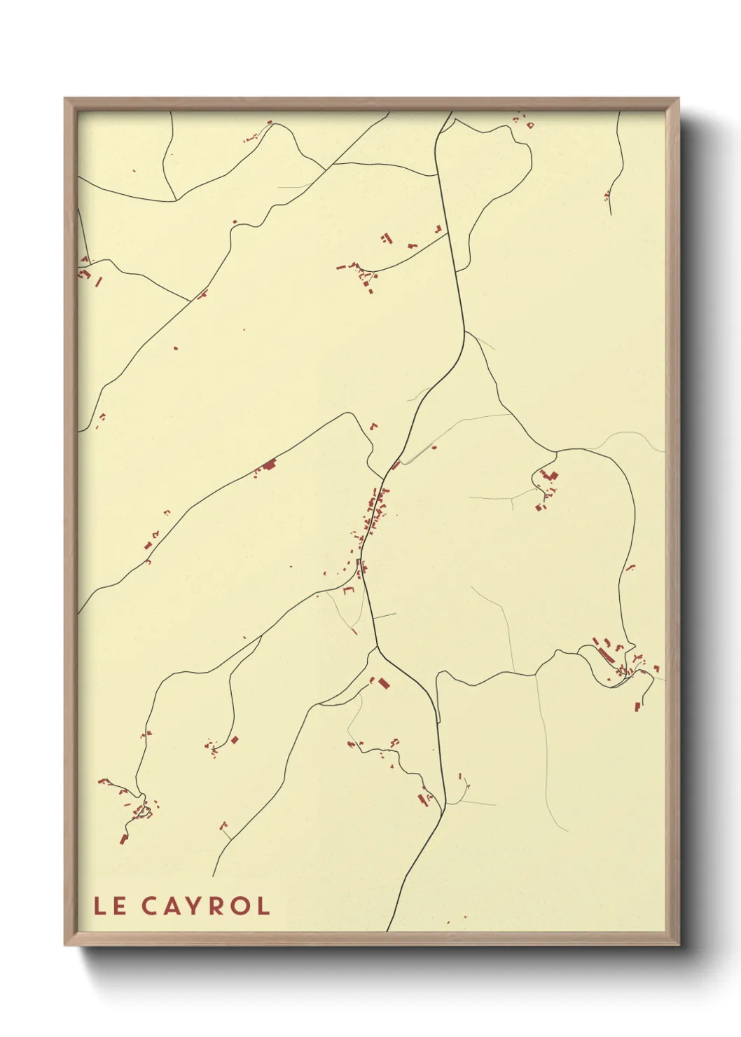 Une affiche de carte sur Le Cayrol