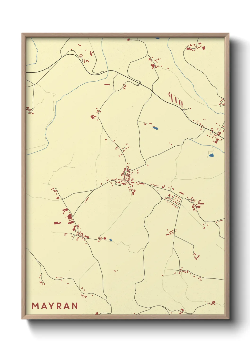 Une affiche de carte sur Mayran