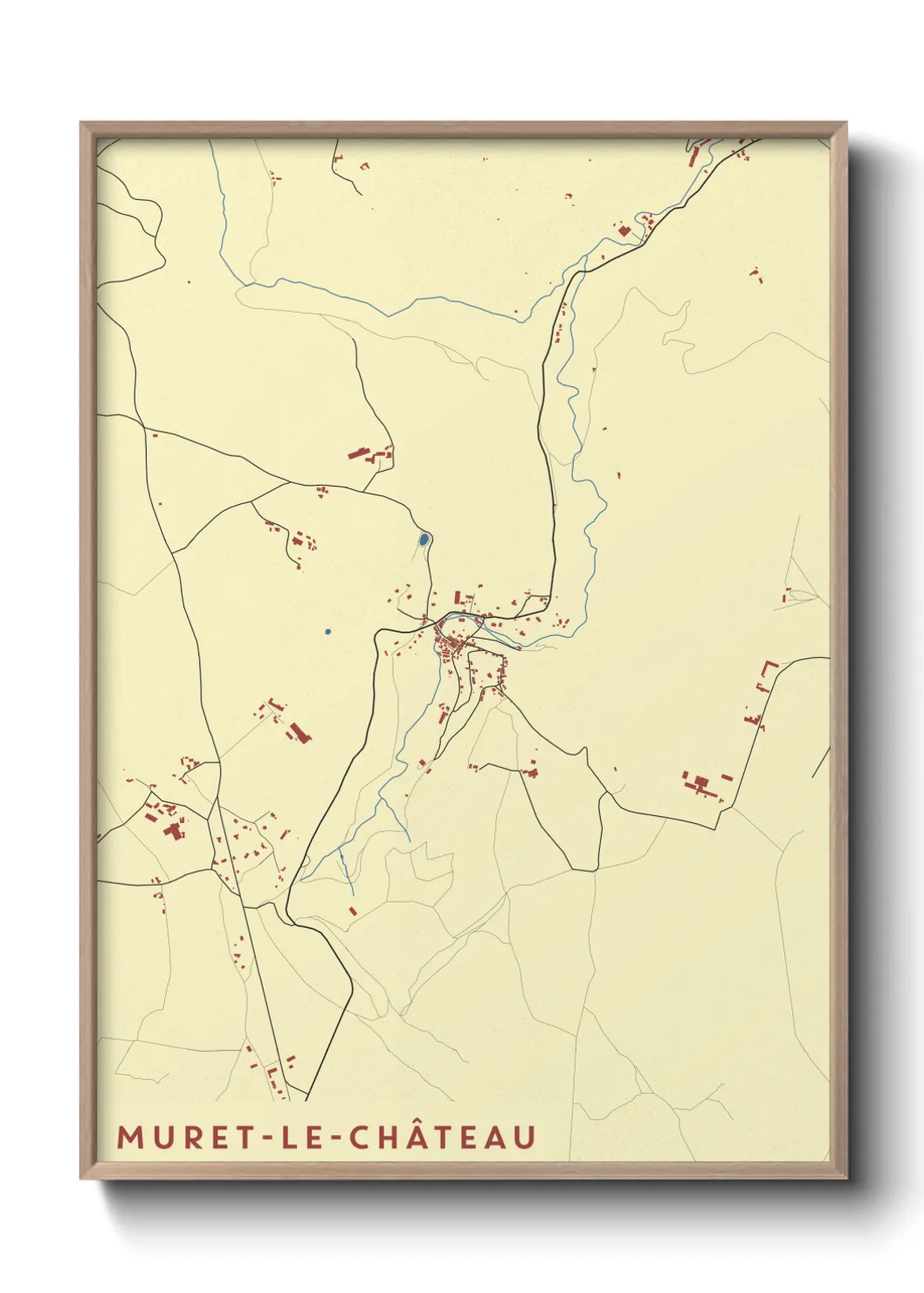 Une affiche de carte sur Muret-le-Château