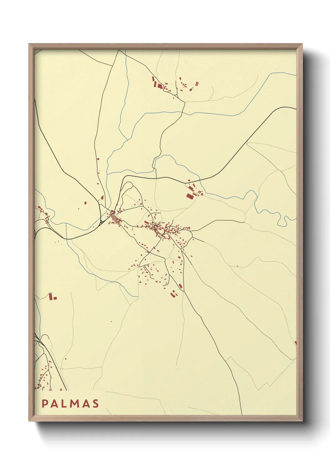 Une affiche de carte sur Palmas