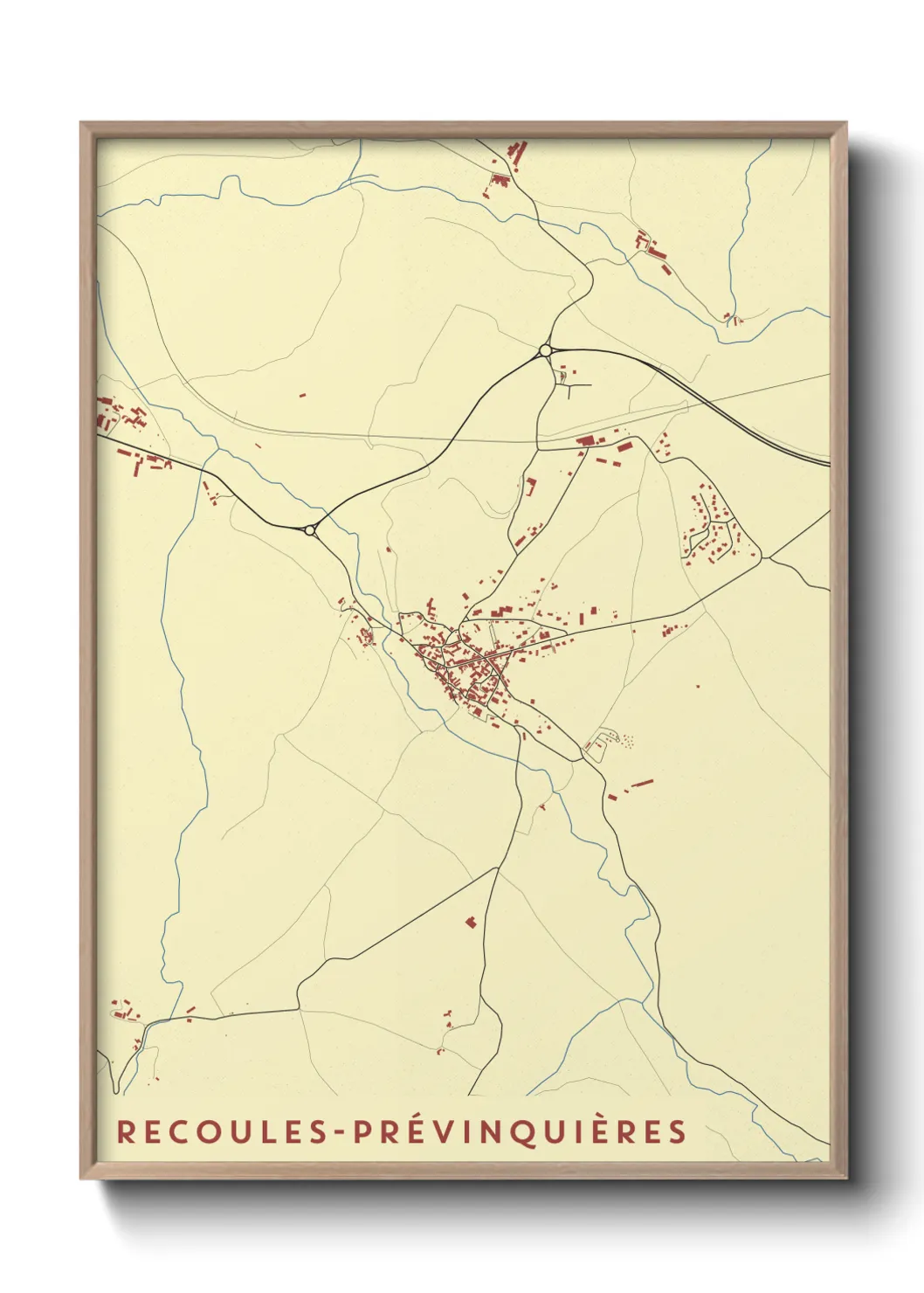 Un poster carteRecoules-Prévinquières