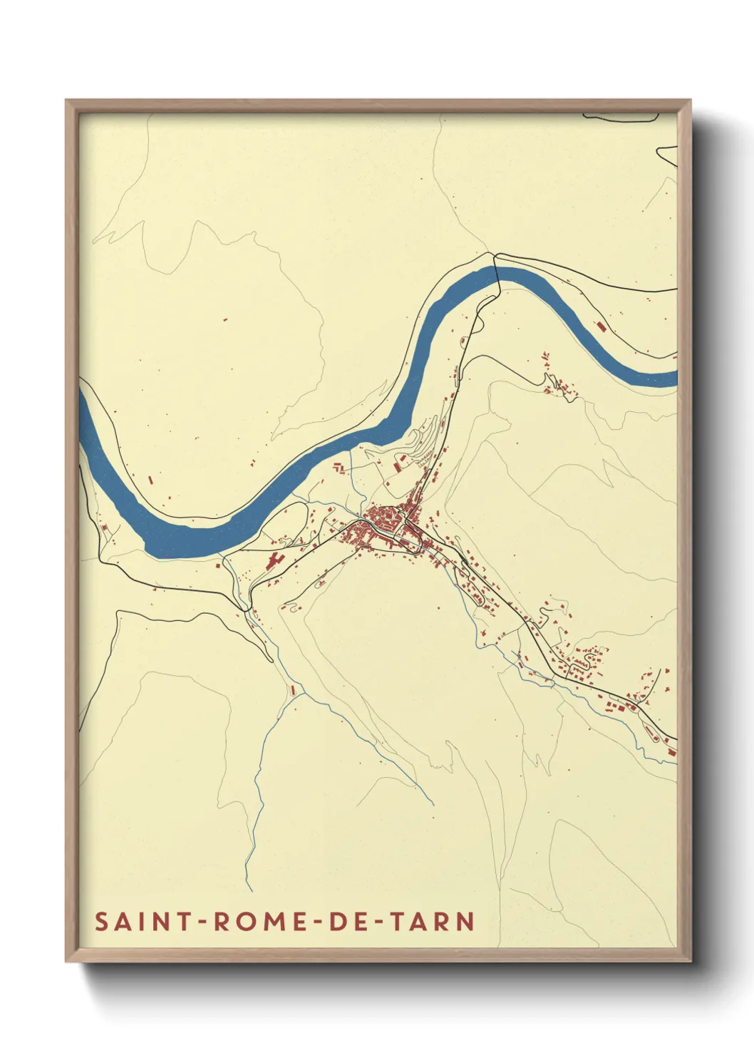 Une affiche de carte sur Saint-Rome-de-Tarn