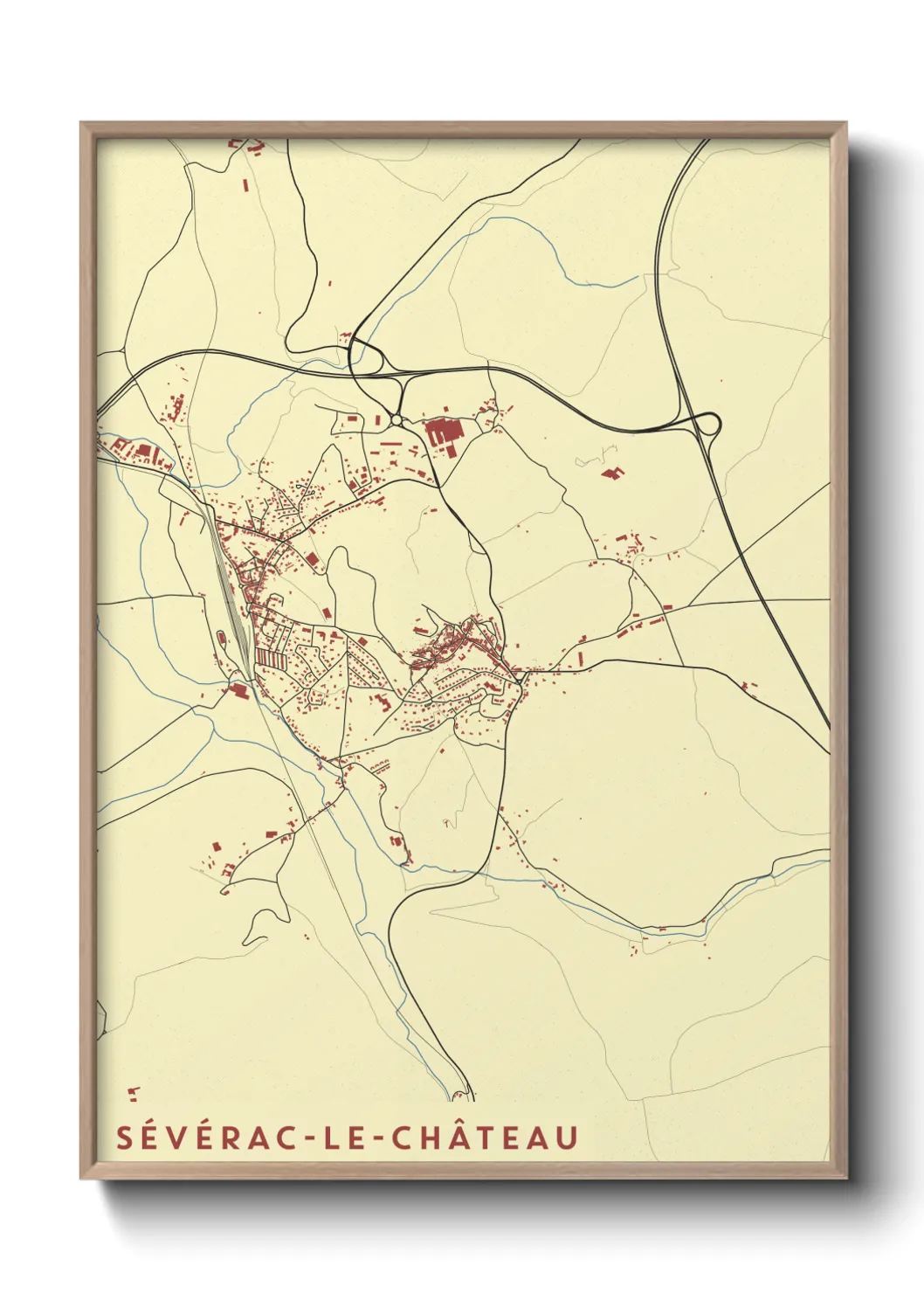 Un poster carteSévérac-le-Château