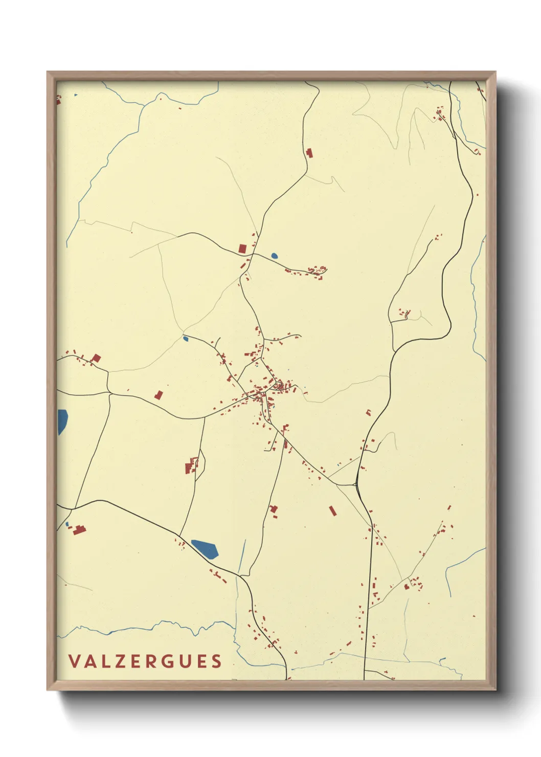 Une affiche de carte sur Valzergues