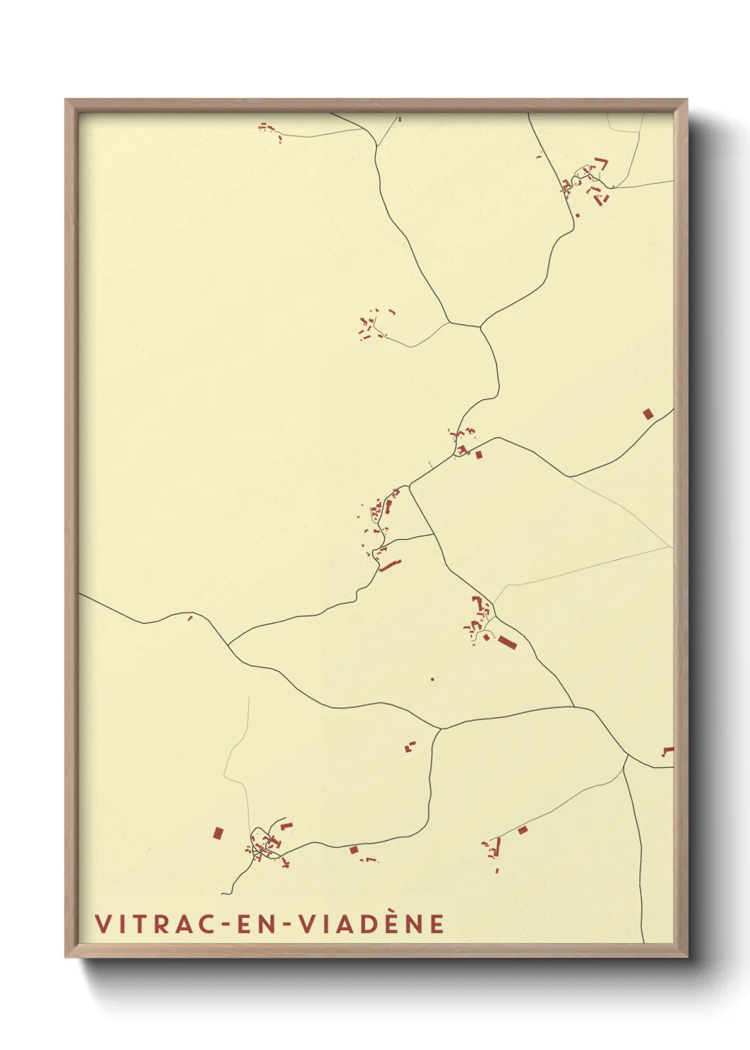 Un poster carteVitrac-en-Viadène