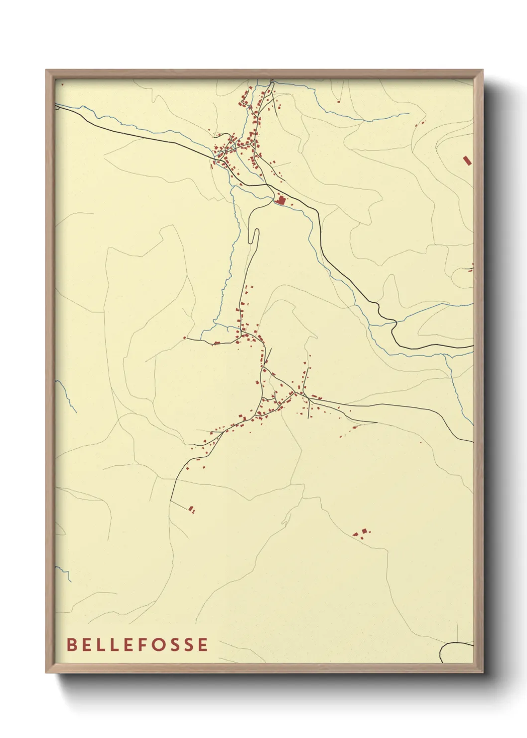 Une affiche de carte sur Bellefosse