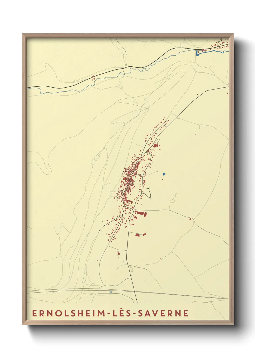 Une affiche de carte sur Ernolsheim-lès-Saverne