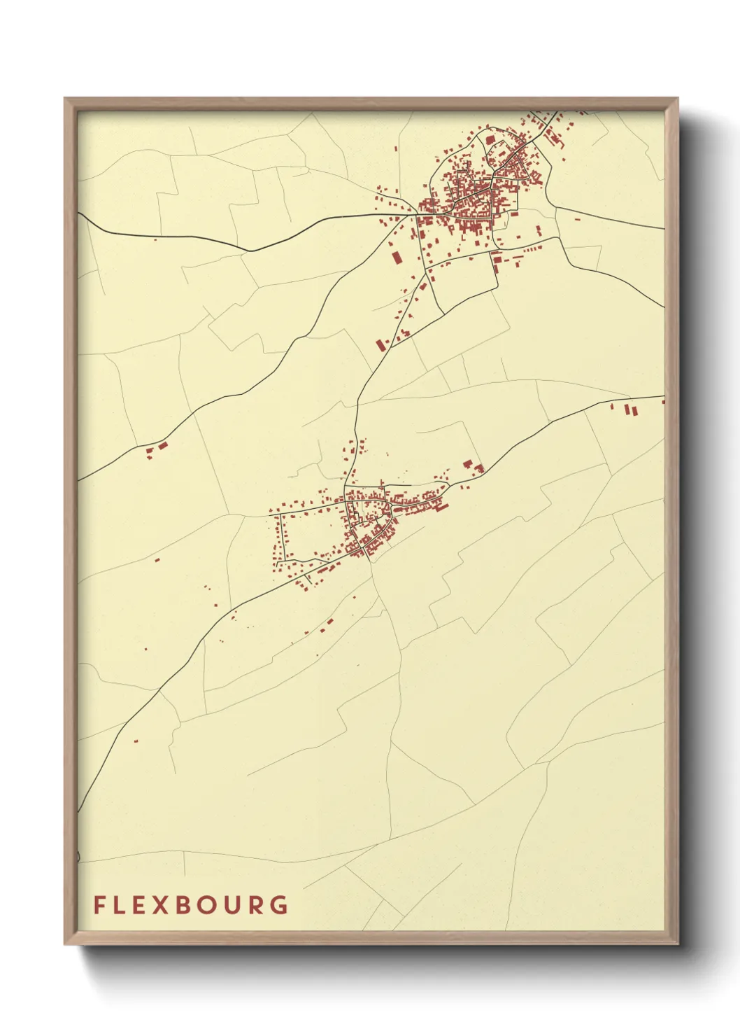 Une affiche de carte sur Flexbourg