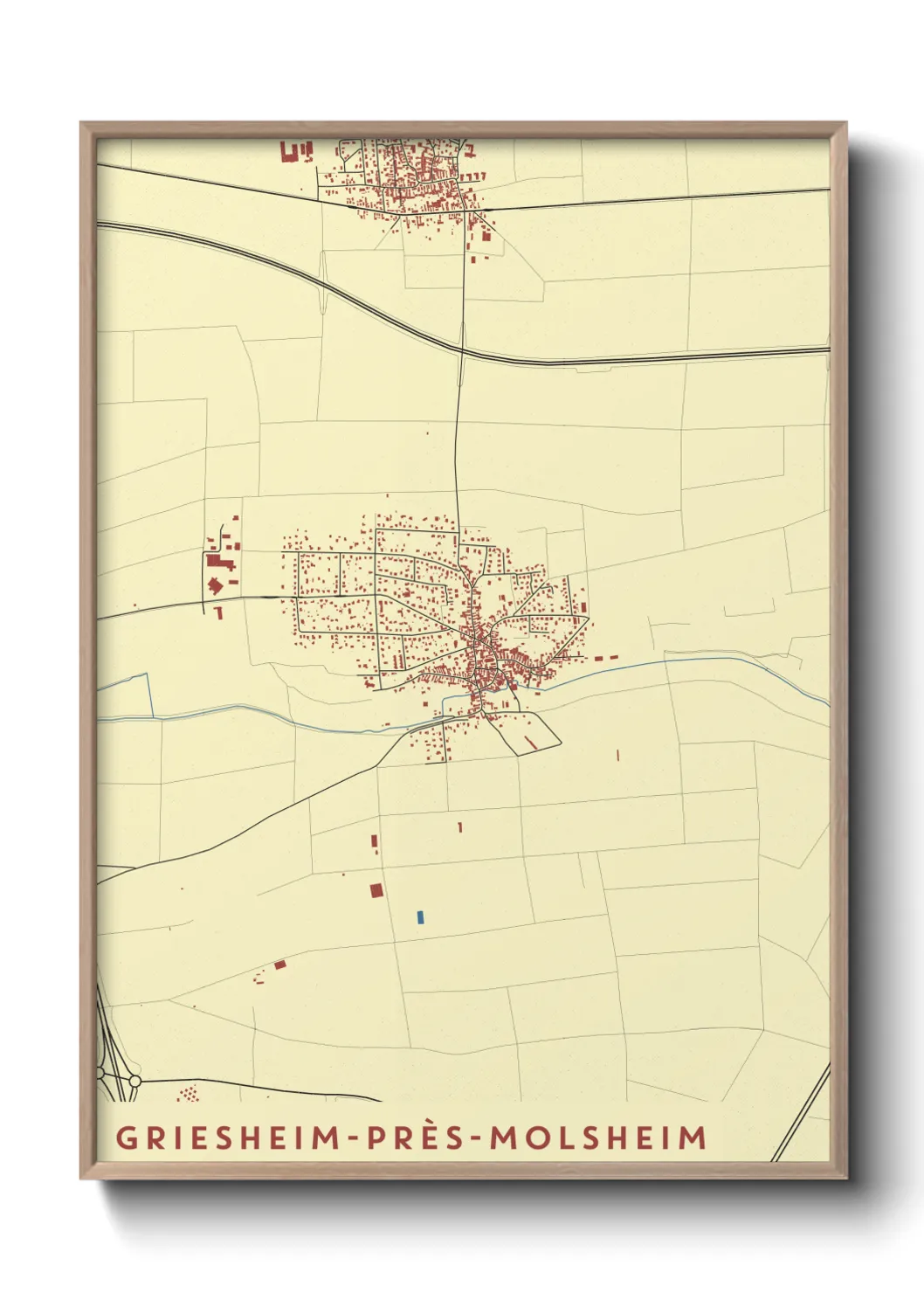 Un poster carteGriesheim-près-Molsheim