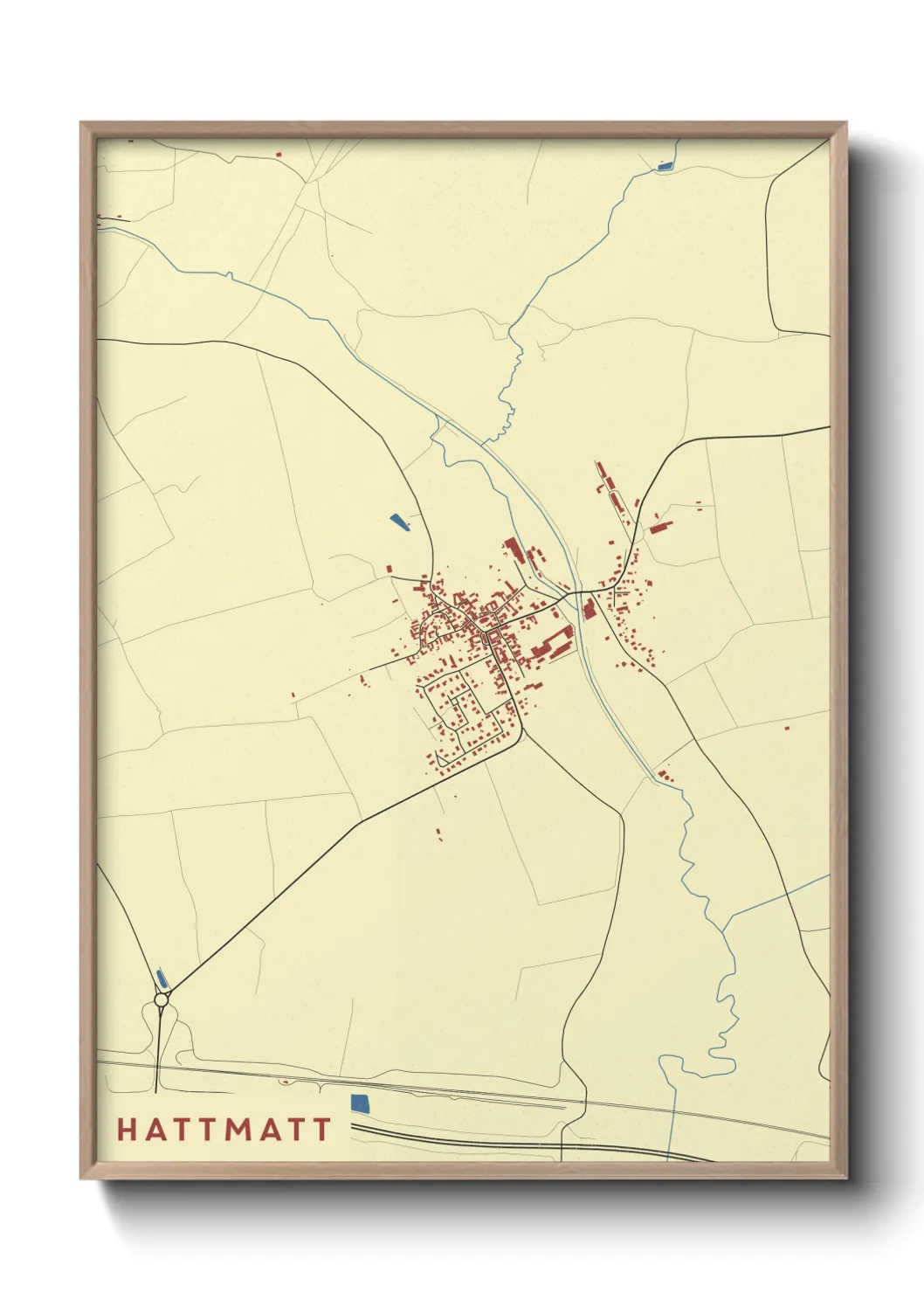 Une affiche de carte sur Hattmatt