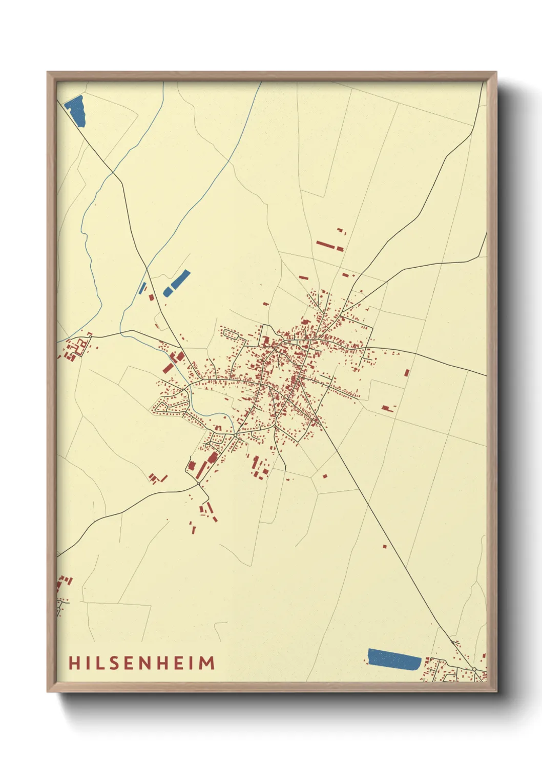Une affiche de carte sur Hilsenheim
