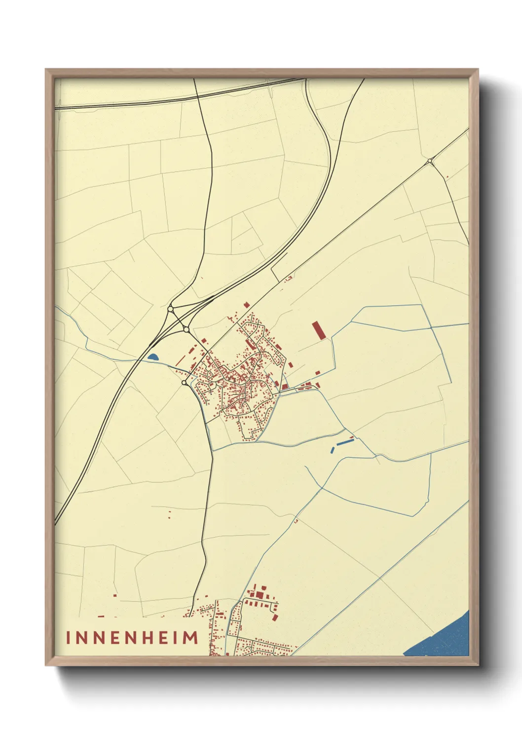 Une affiche de carte sur Innenheim