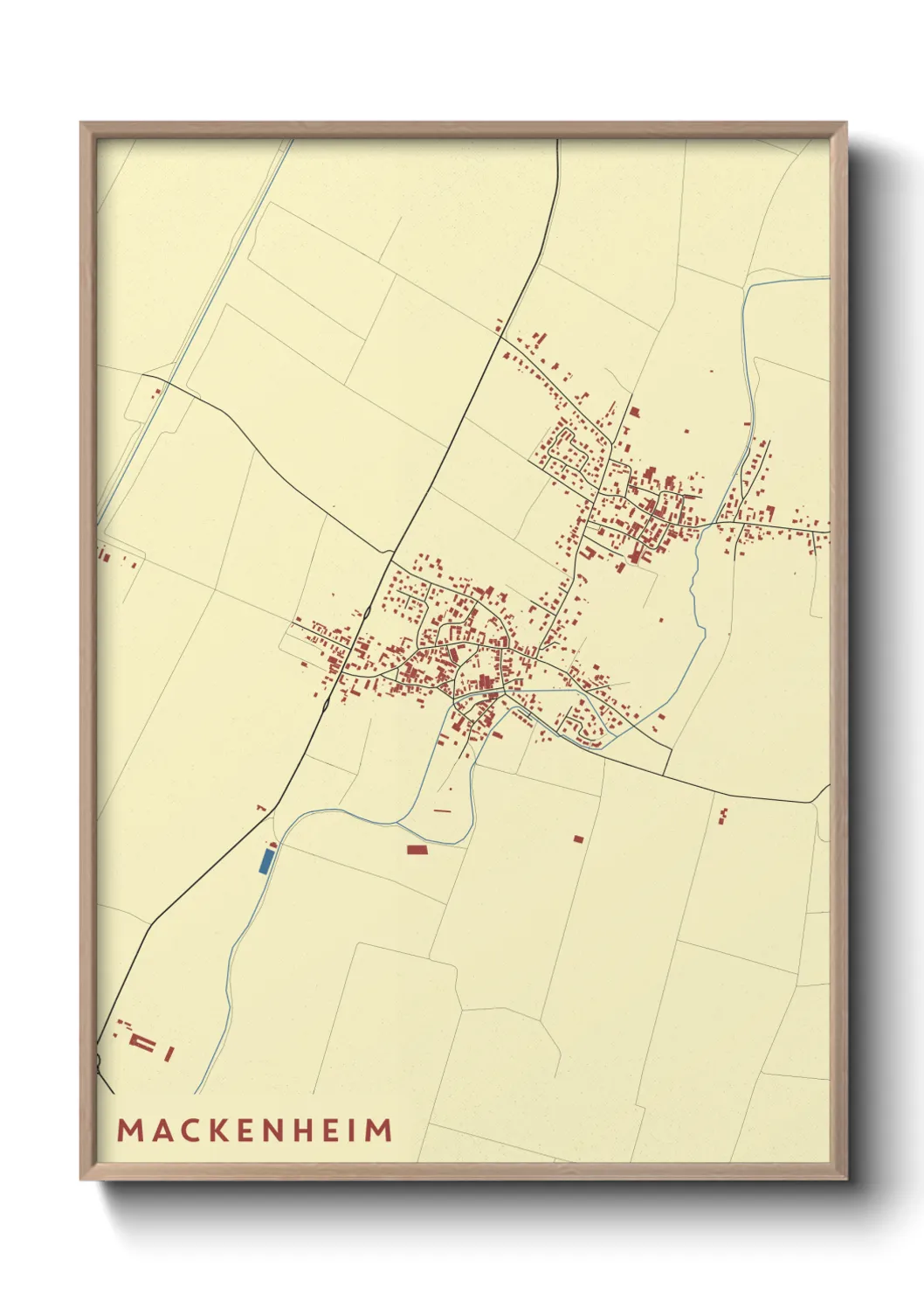 Une affiche de carte sur Mackenheim