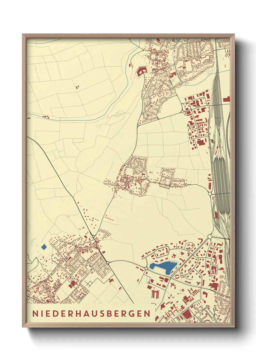 Une affiche de carte sur Niederhausbergen