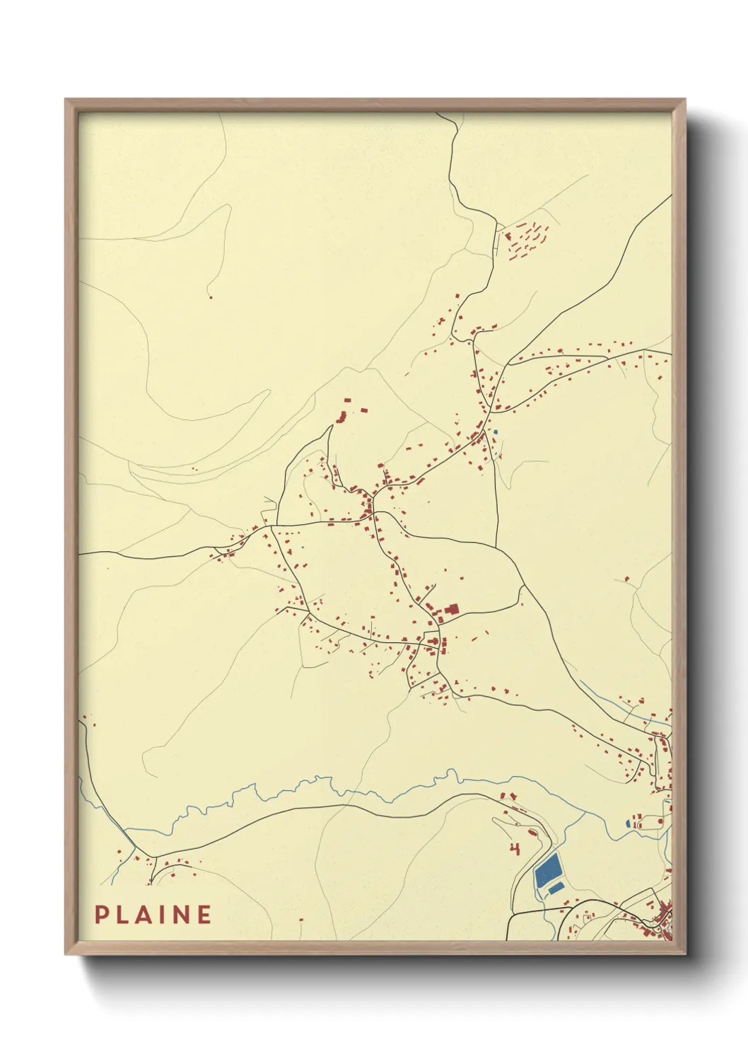 Une affiche de carte sur Plaine