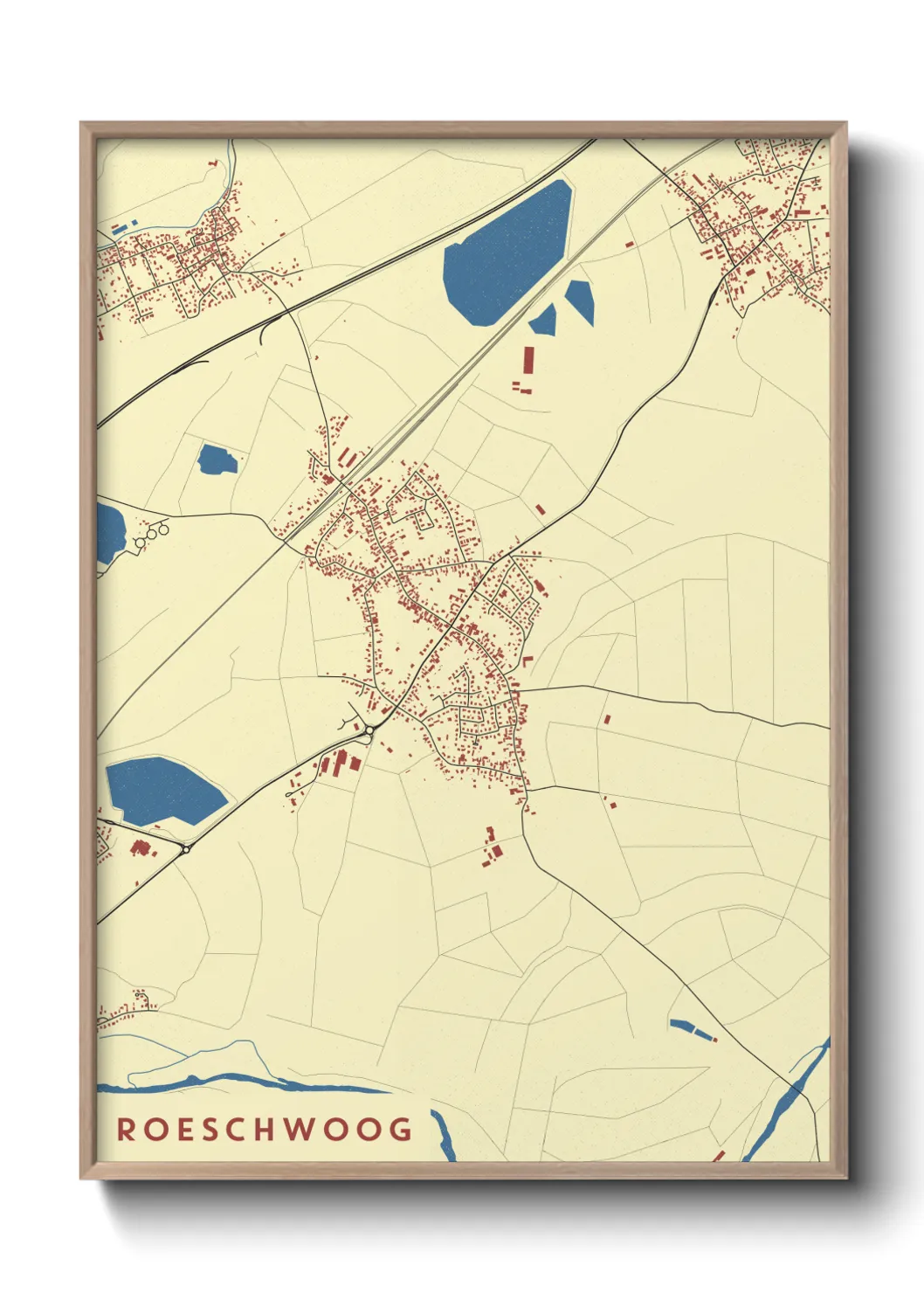 Une affiche de carte sur Roeschwoog