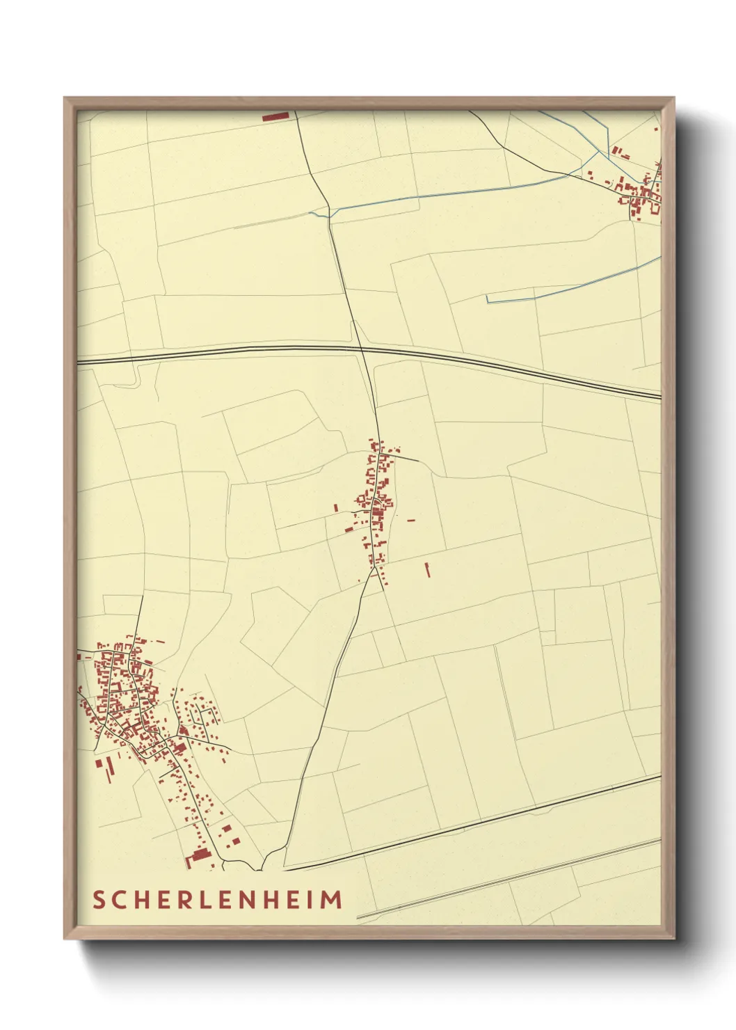 Une affiche de carte sur Scherlenheim