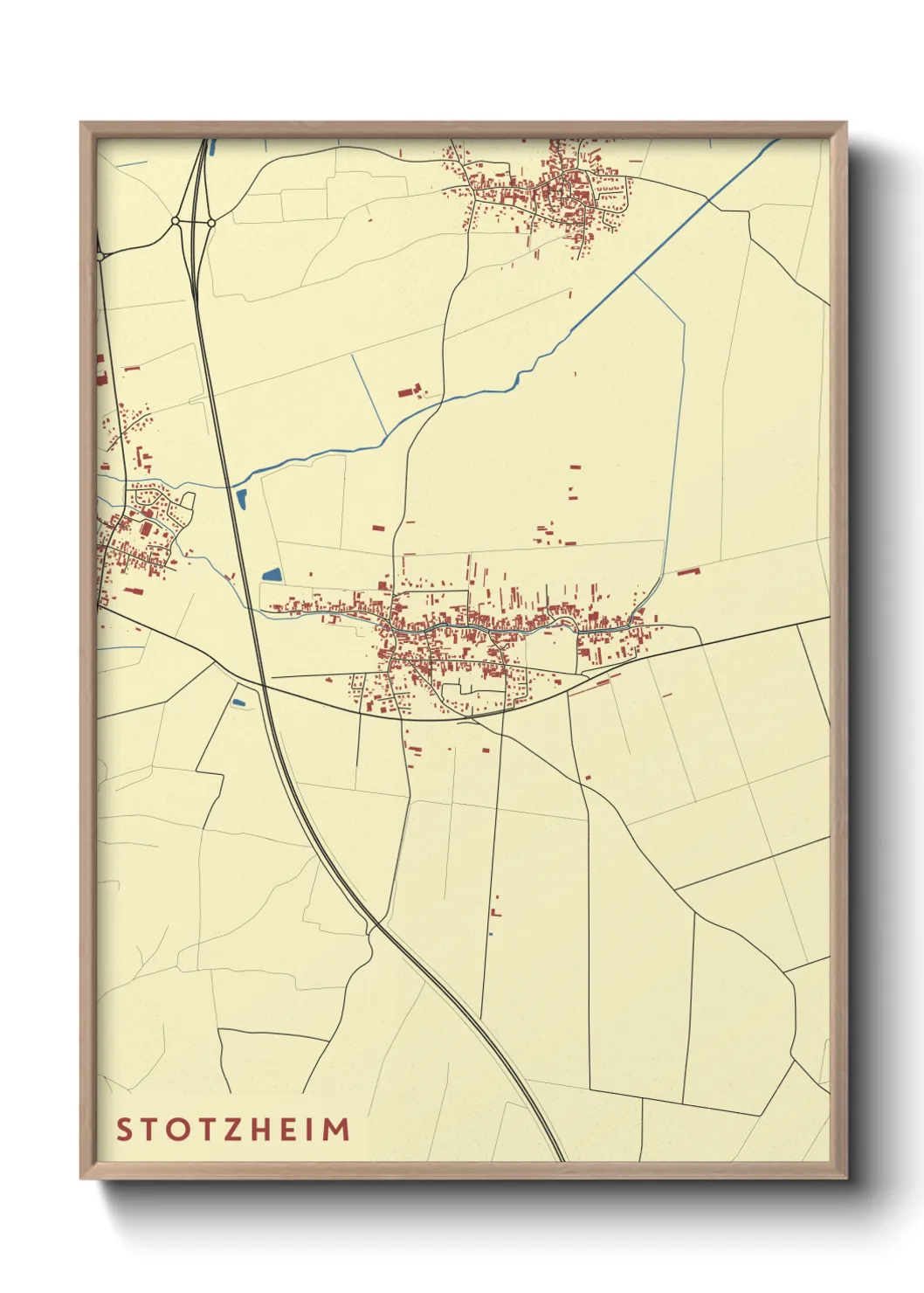 Une affiche de carte sur Stotzheim