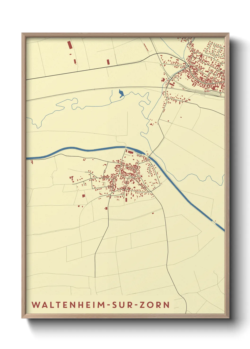 Une affiche de carte sur Waltenheim-sur-Zorn