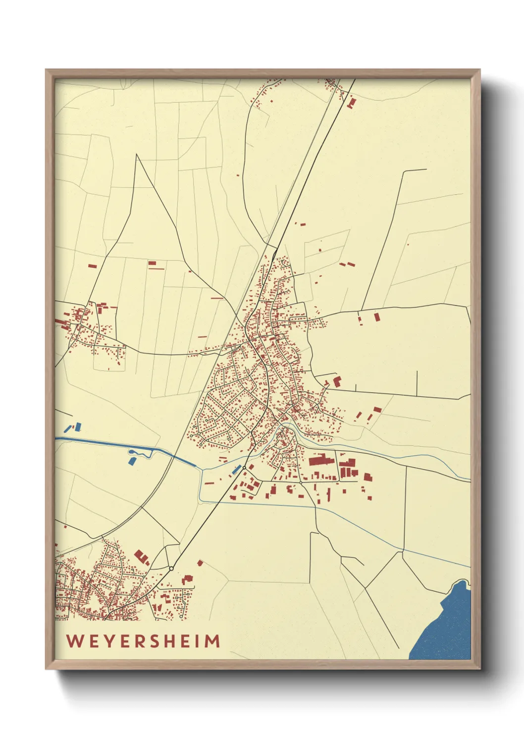 Une affiche de carte sur Weyersheim