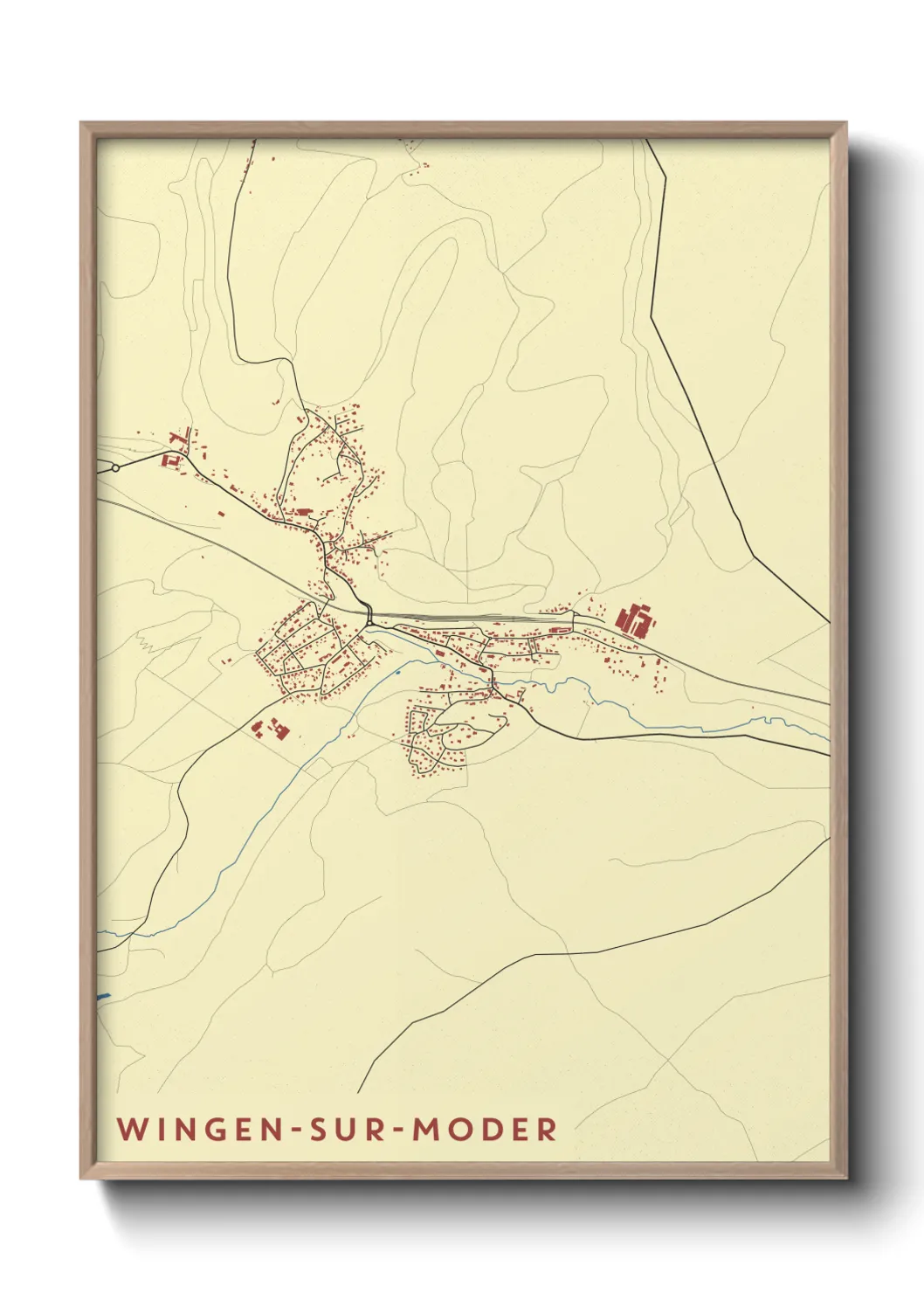 Un poster carteWingen-sur-Moder