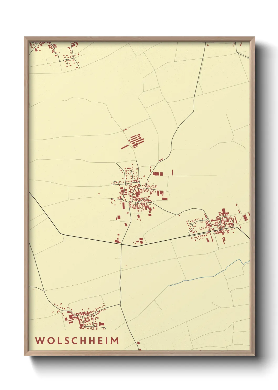 Une affiche de carte sur Wolschheim