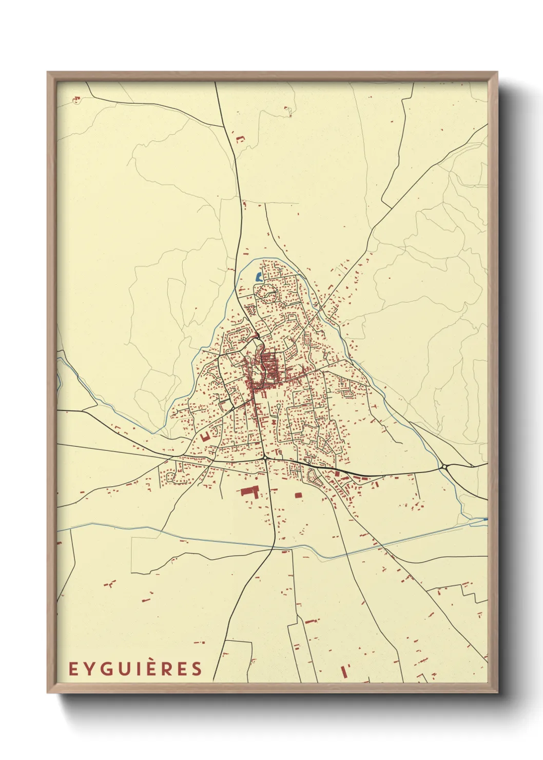 Une affiche de carte sur Eyguières