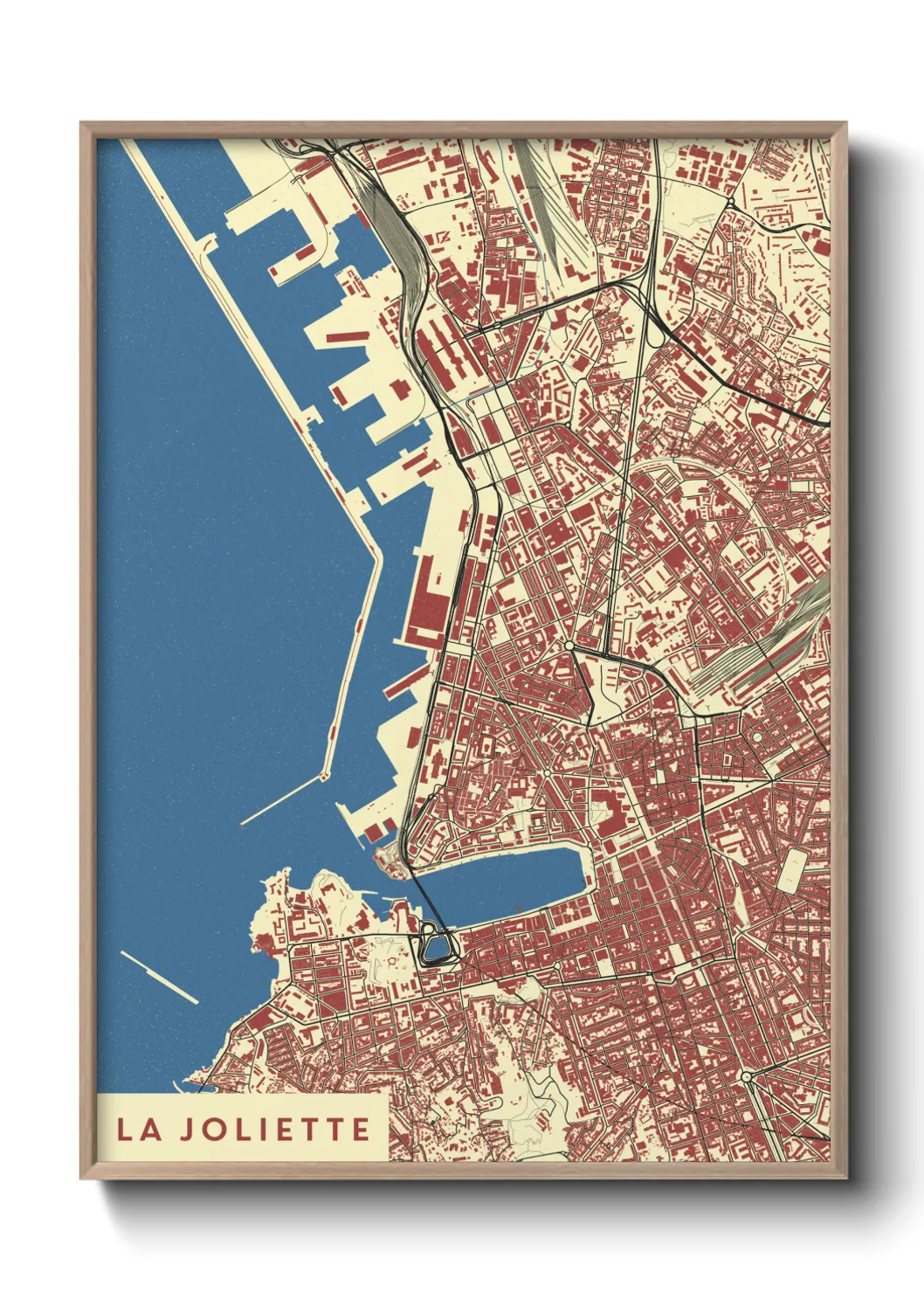 Une affiche de carte sur La Joliette