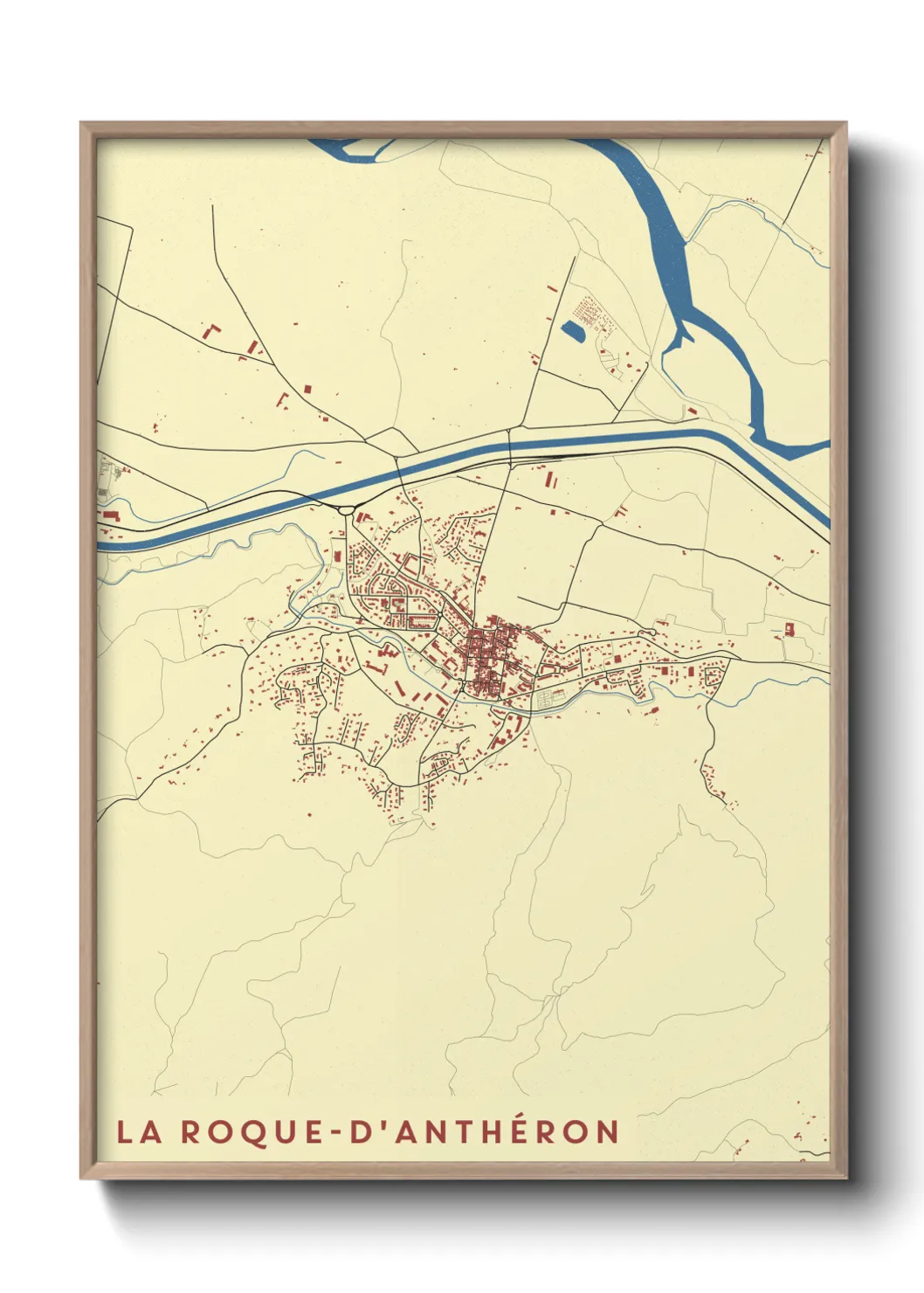 Une affiche de carte sur La Roque-d'Anthéron