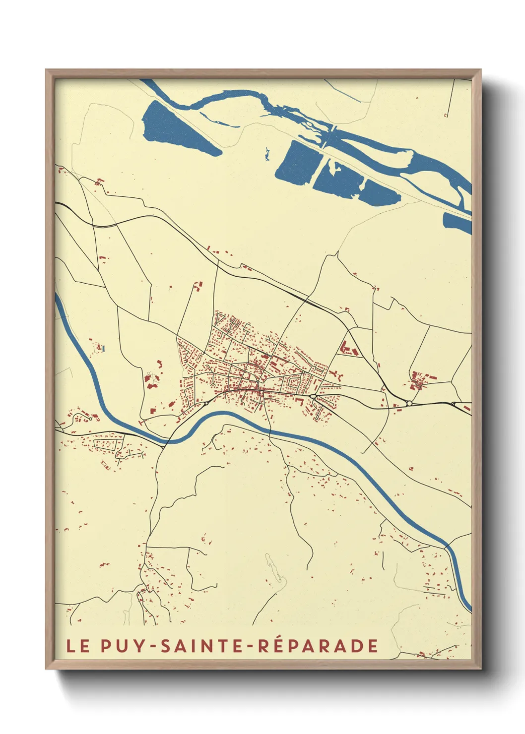 Une affiche de carte sur Le Puy-Sainte-Réparade