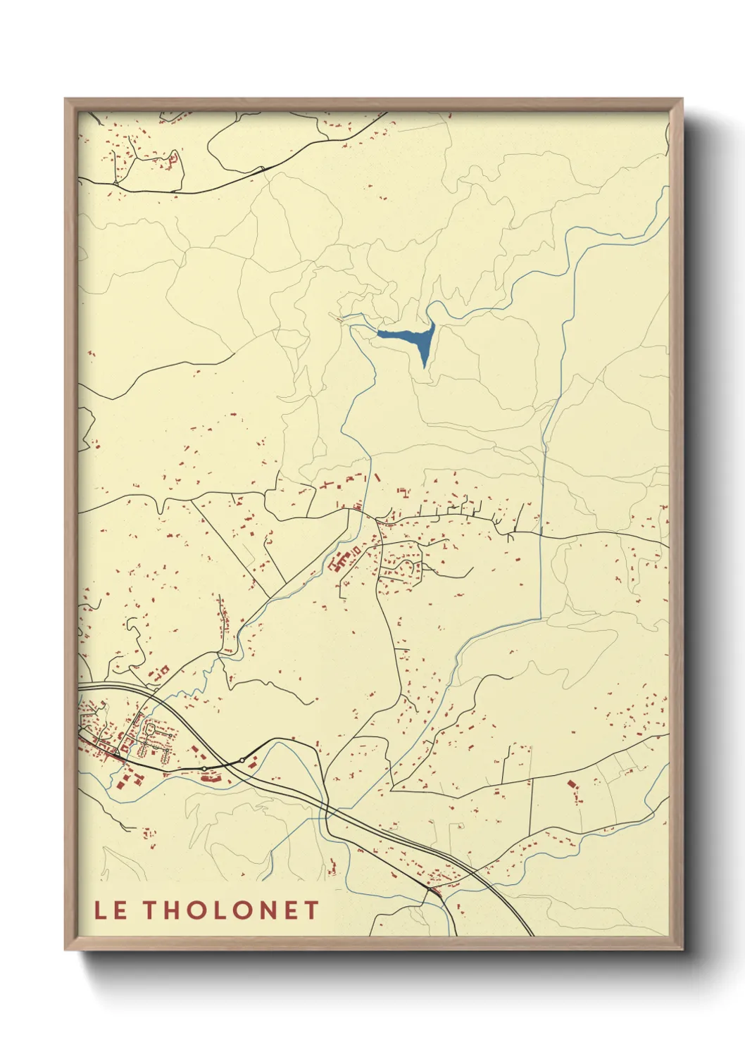 Une affiche de carte sur Le Tholonet