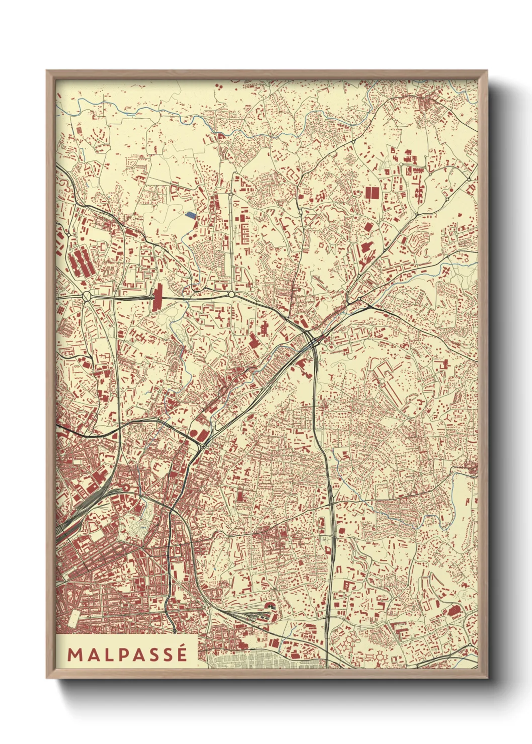 Une affiche de carte sur Malpassé