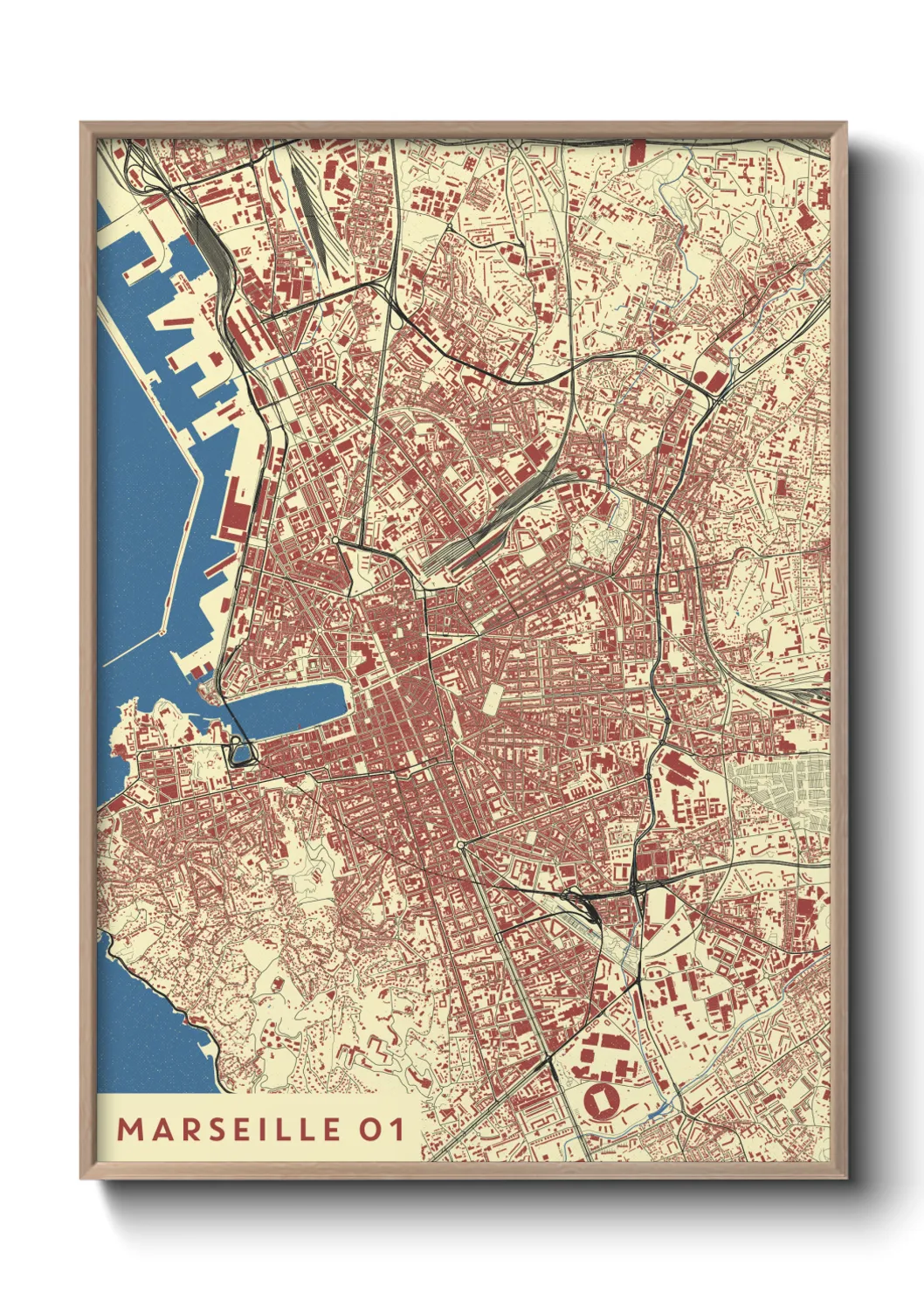 Une affiche de carte sur Marseille 01