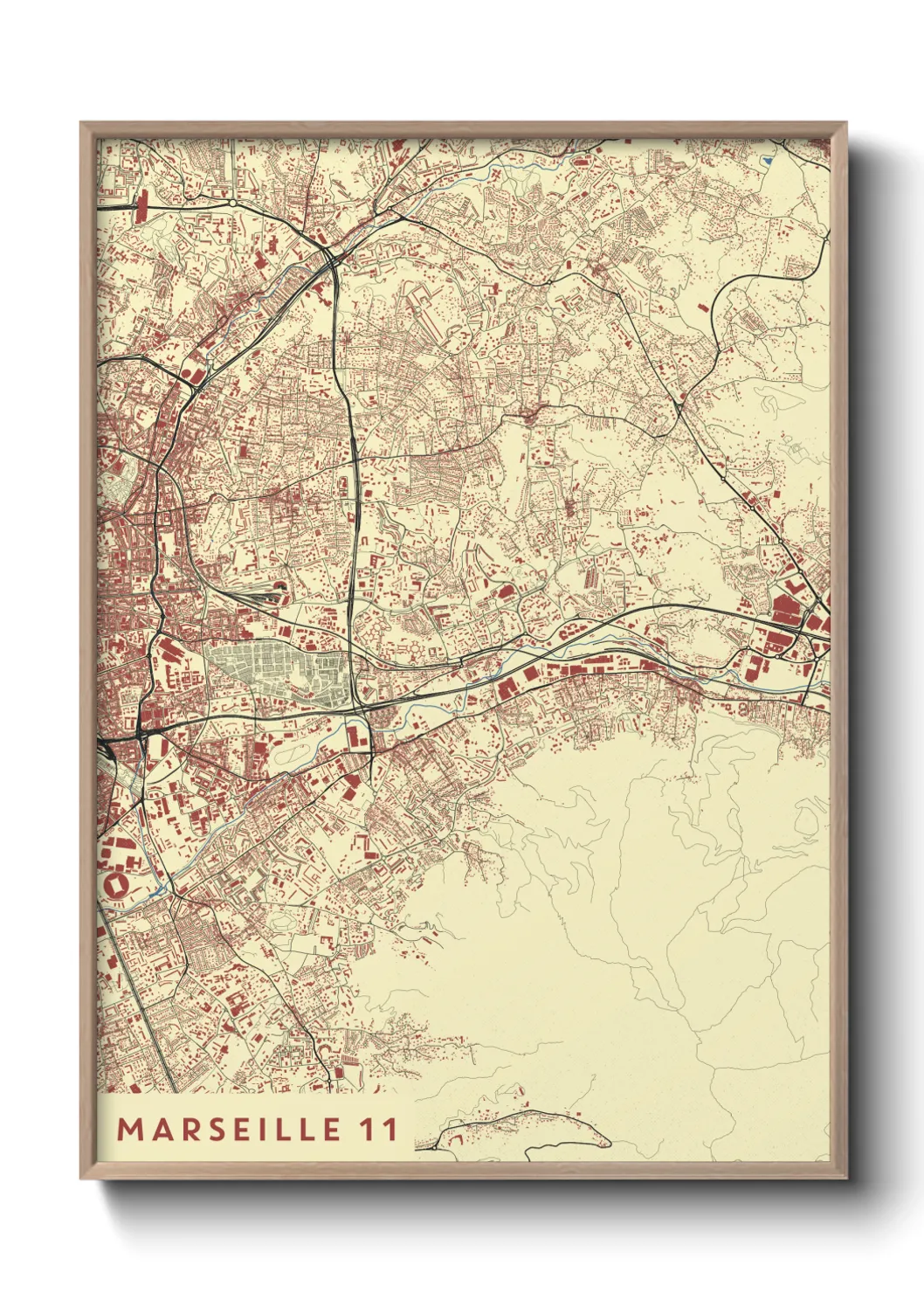 Une affiche de carte sur Marseille 11
