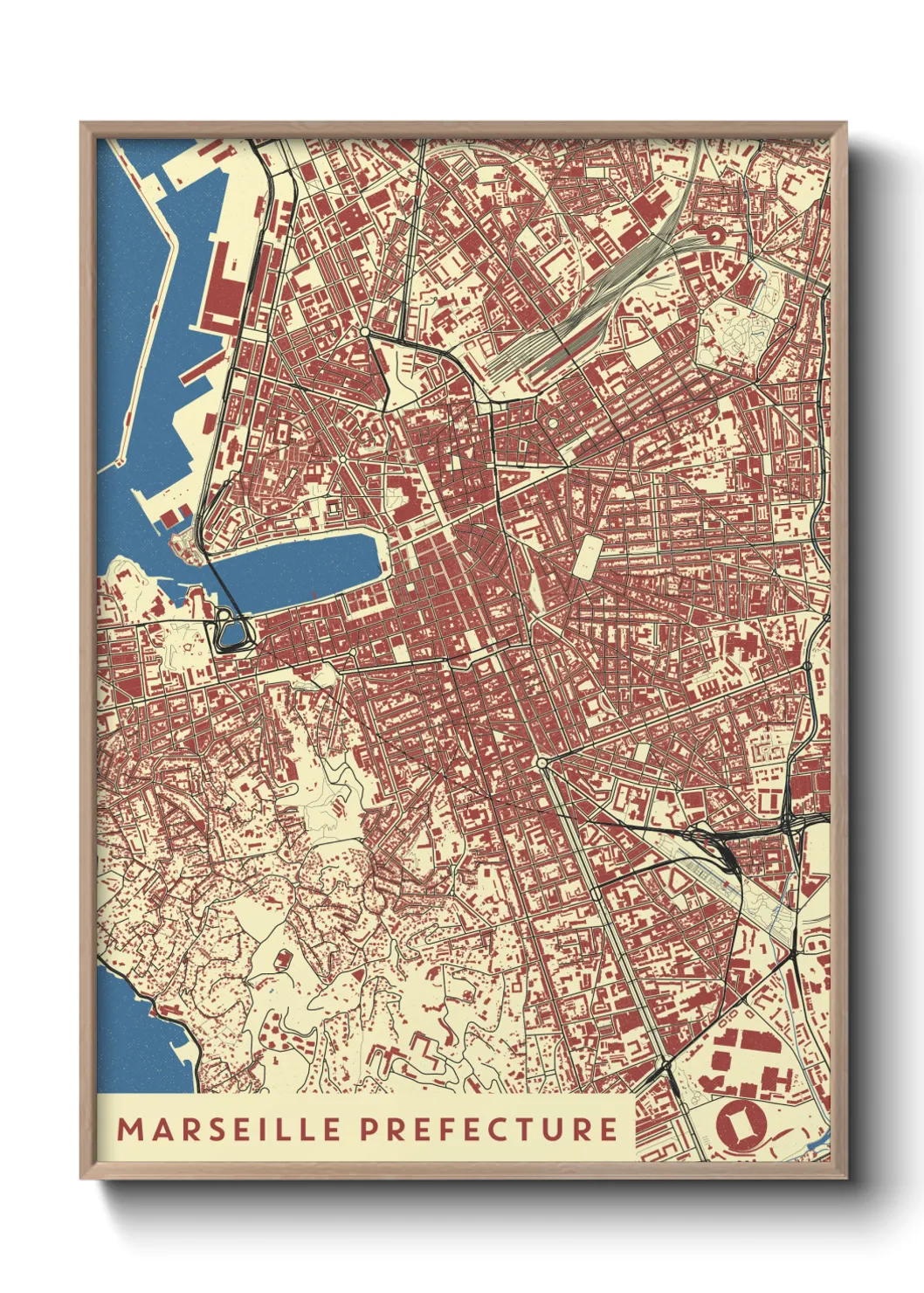 Un poster carteMarseille Prefecture