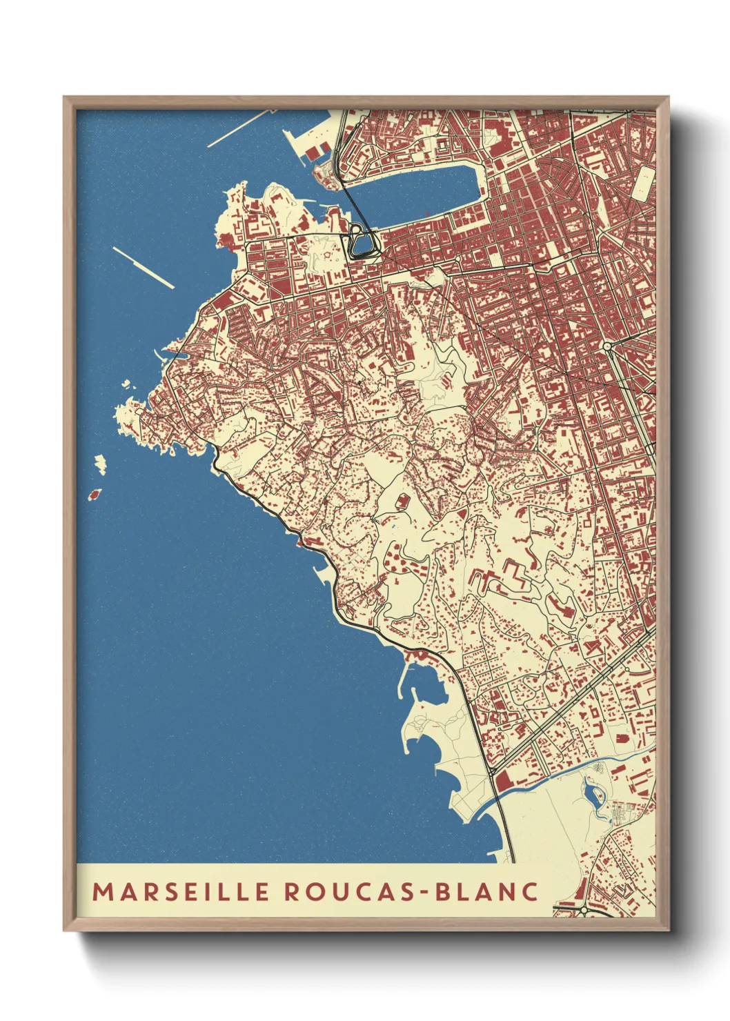 Un poster carteMarseille Roucas-Blanc