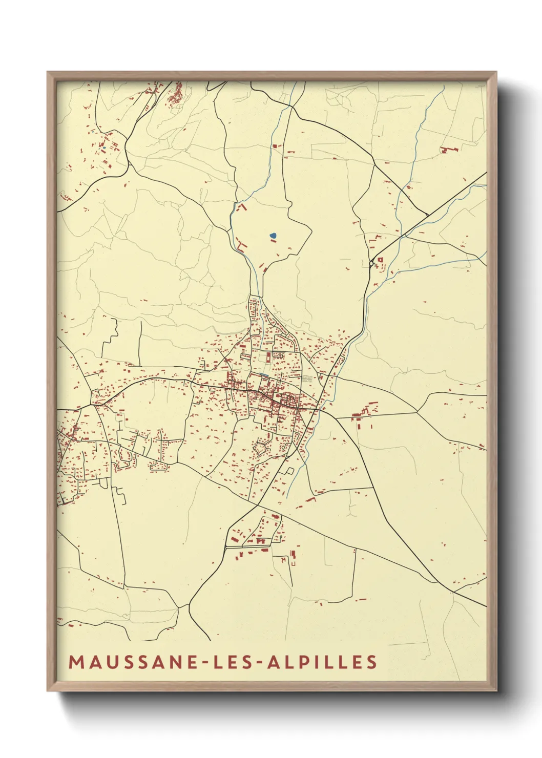 Un poster carteMaussane-les-Alpilles