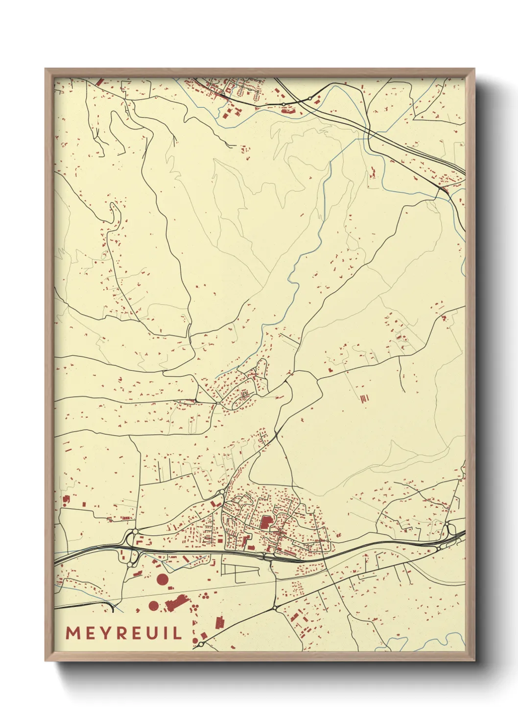 Une affiche de carte sur Meyreuil