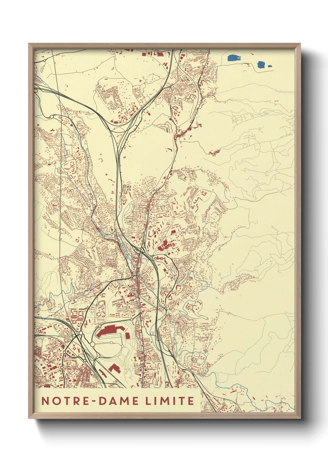 Une affiche de carte sur Notre-Dame Limite