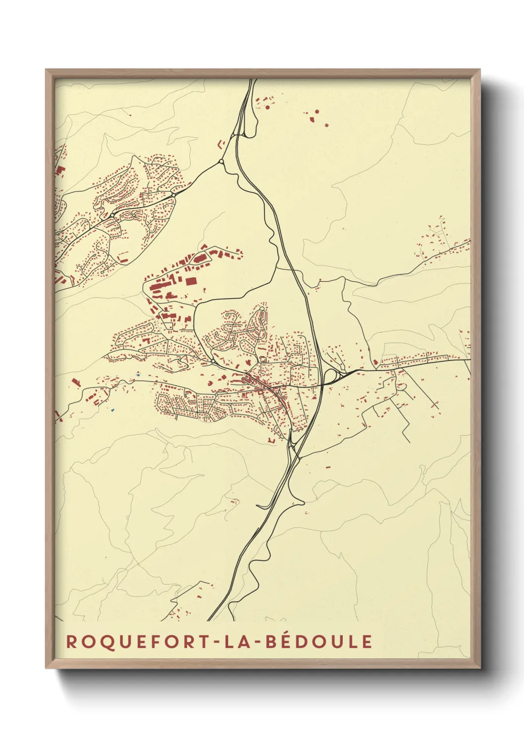 Une affiche de carte sur Roquefort-la-Bédoule