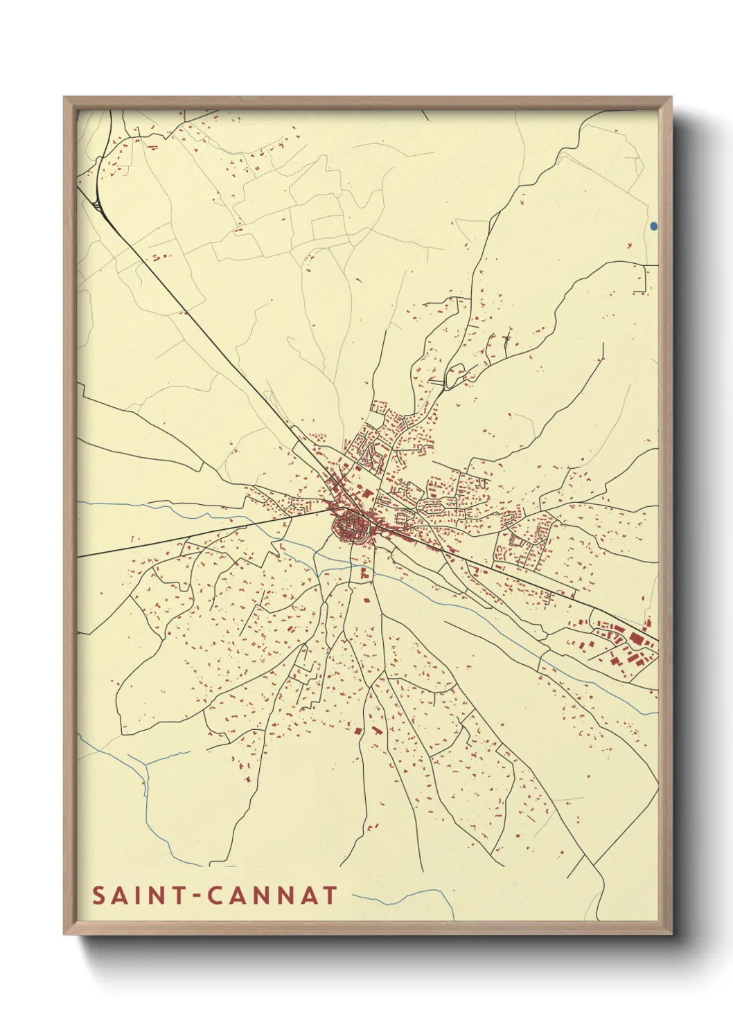 Une affiche de carte sur Saint-Cannat