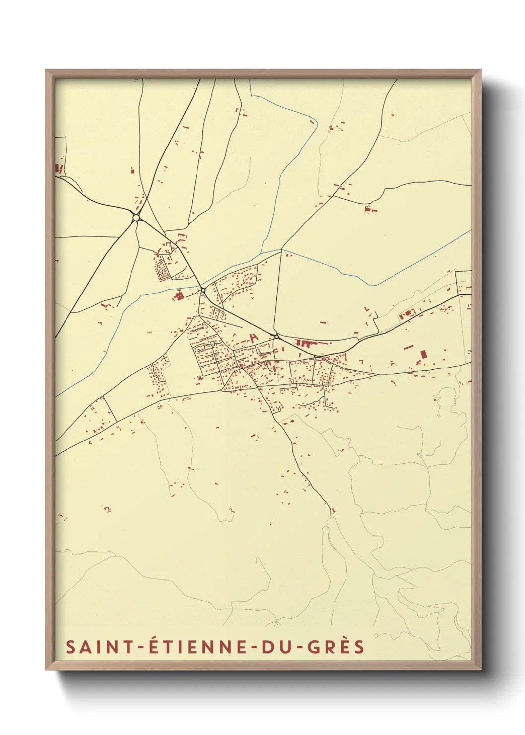 Un poster carteSaint-Étienne-du-Grès