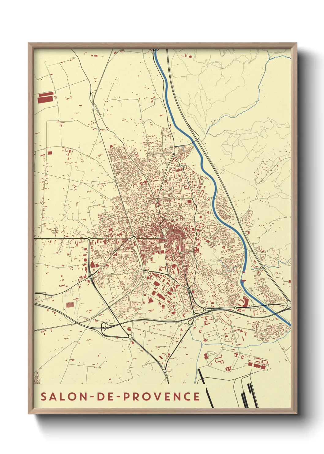 Un poster carteSalon-de-Provence