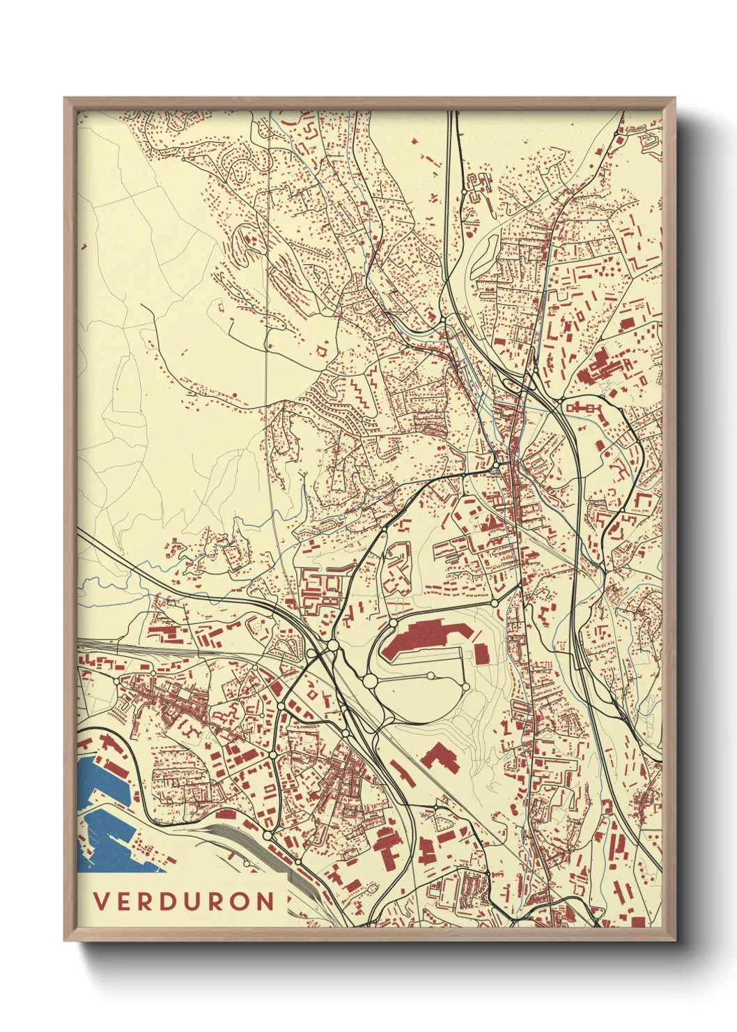 Une affiche de carte sur Verduron